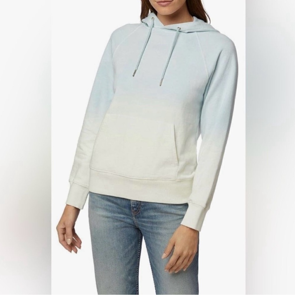 Hudson Dip Dye Women's Blue and Cream Hoodie
